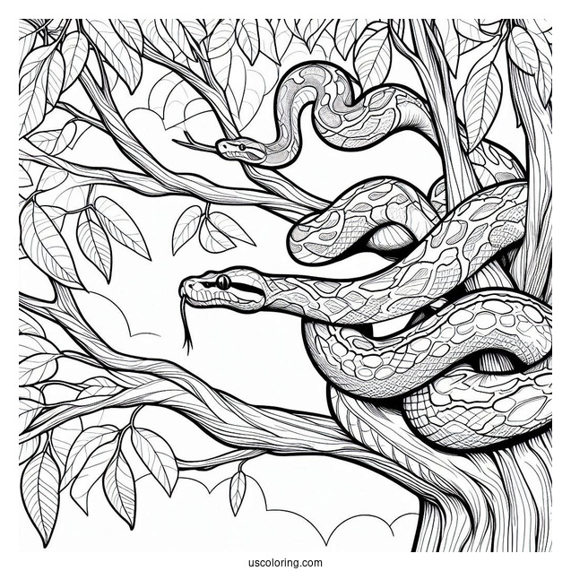 Large Python Hiding In Tree