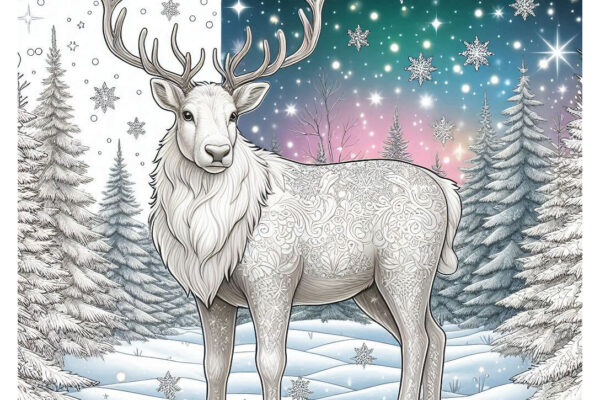 Reindeer Coloring Pages Featured Image