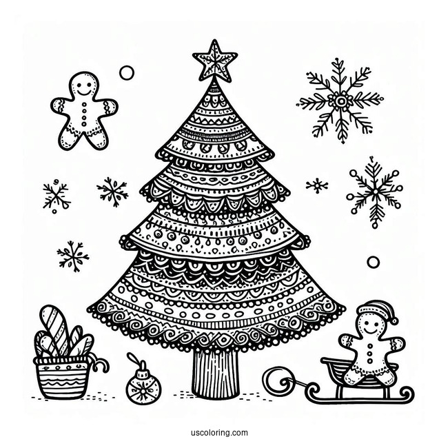 Christmas Tree With Gingerbread Men