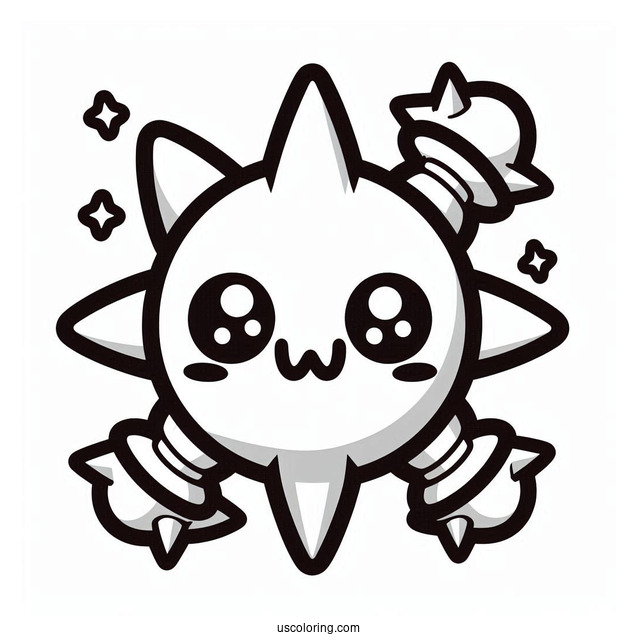 Brawl Stars Coloring Page Of Kawaii Spike