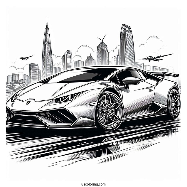 Lamborghini Huracan Coloring Page