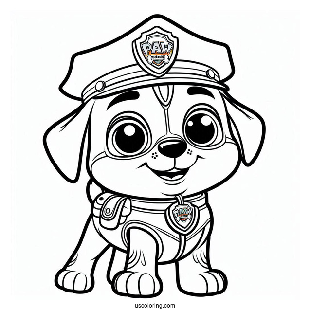 Coloring Page Of Zuma From Paw Patrol