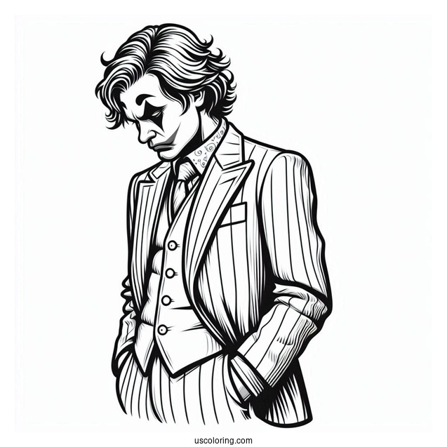 The Joker Sulking In Suit Coloring In