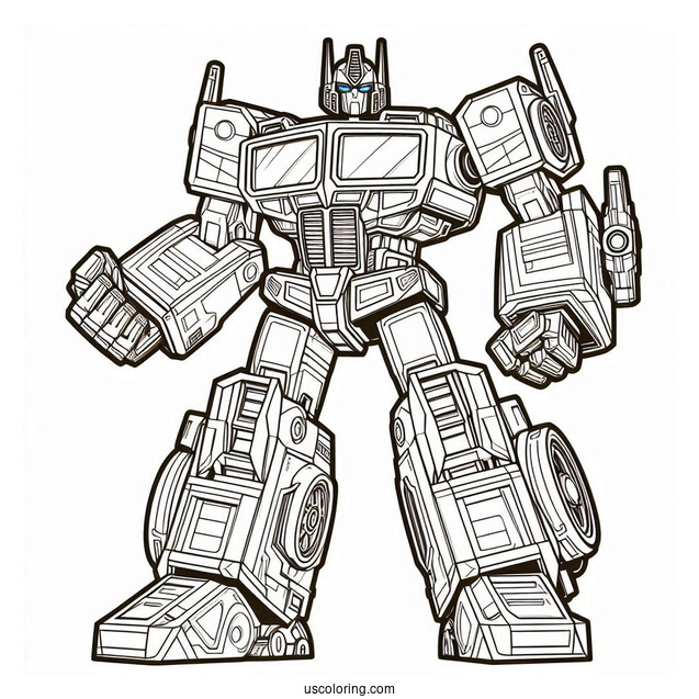Optimus Prime Rescue Bots Coloring Page