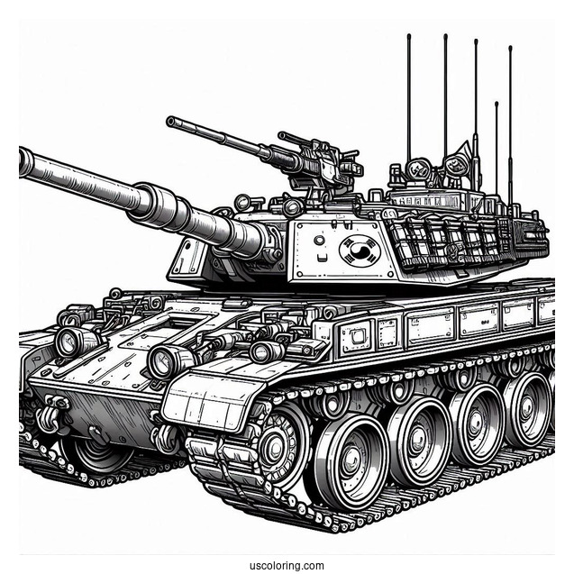 K2 Black Panther South Korean Tank With Gunner