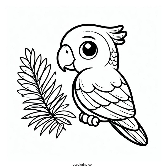 Simple Outline Of Parrot To Color