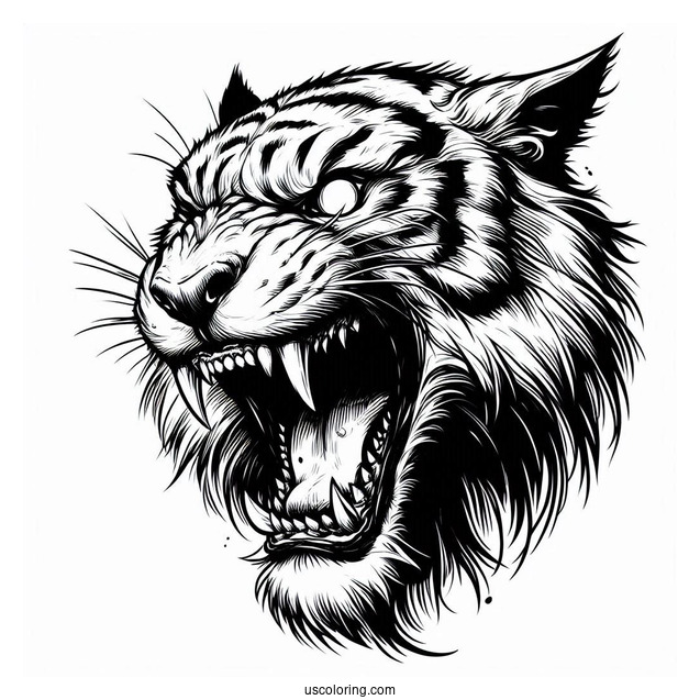 Close Up Of Growling Carnage Coloring Page