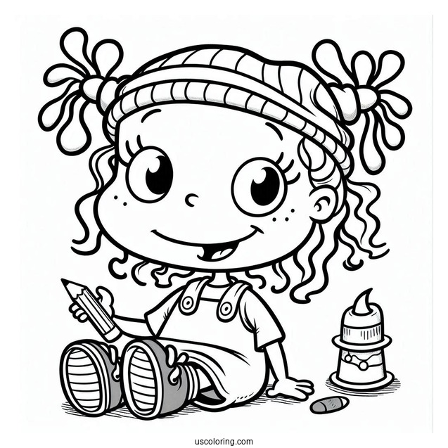 Rugrats Coloring Page Of Cute Susie Carmichael For Kids