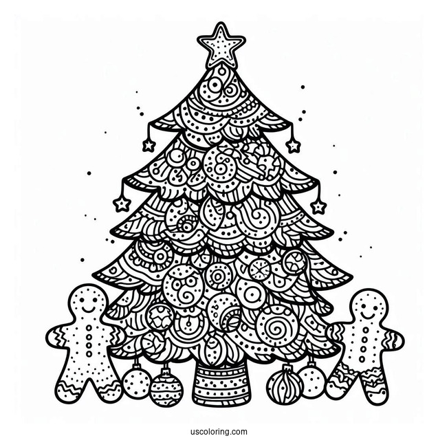 Christmas Tree With Gingerbread Men