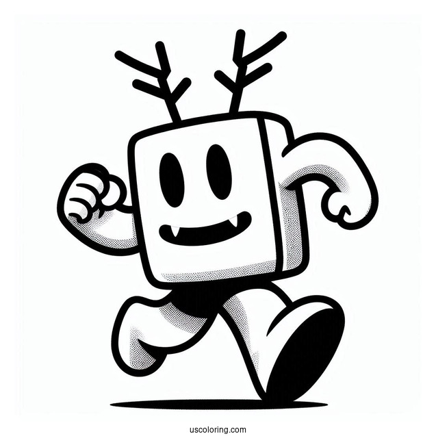 Robox Characters Running From Monster