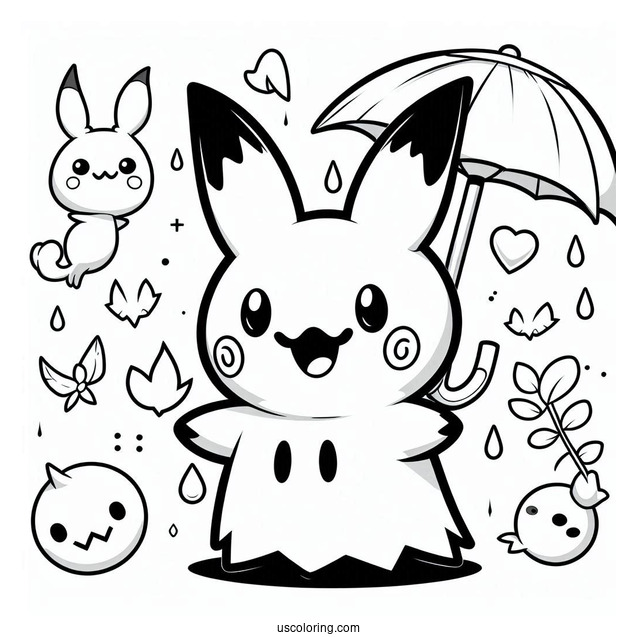 Coloring Sheet Of Mimikyu