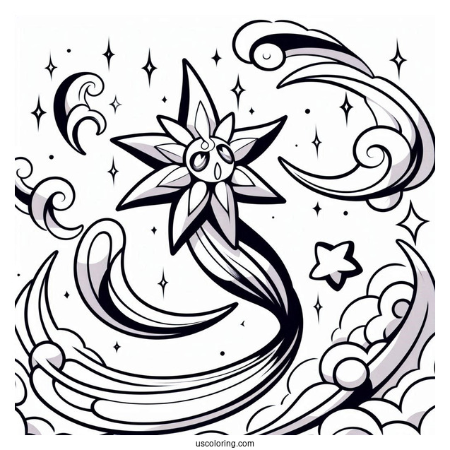 M Starmie EX Stellar Storm Coloring Sheet
