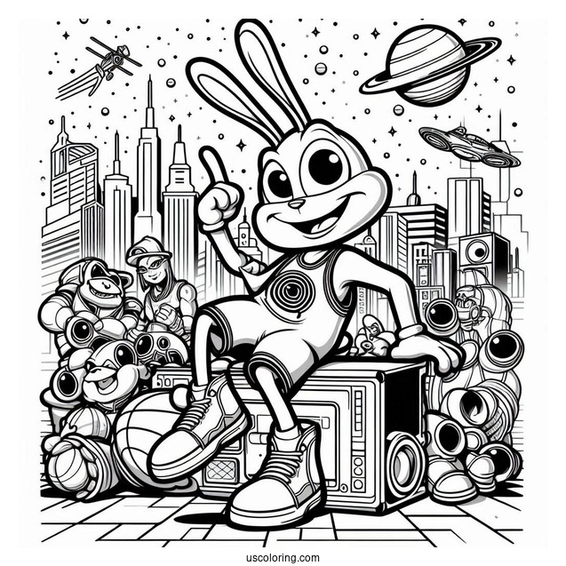 Space Jam Tune Squad Poster Coloring Sheet