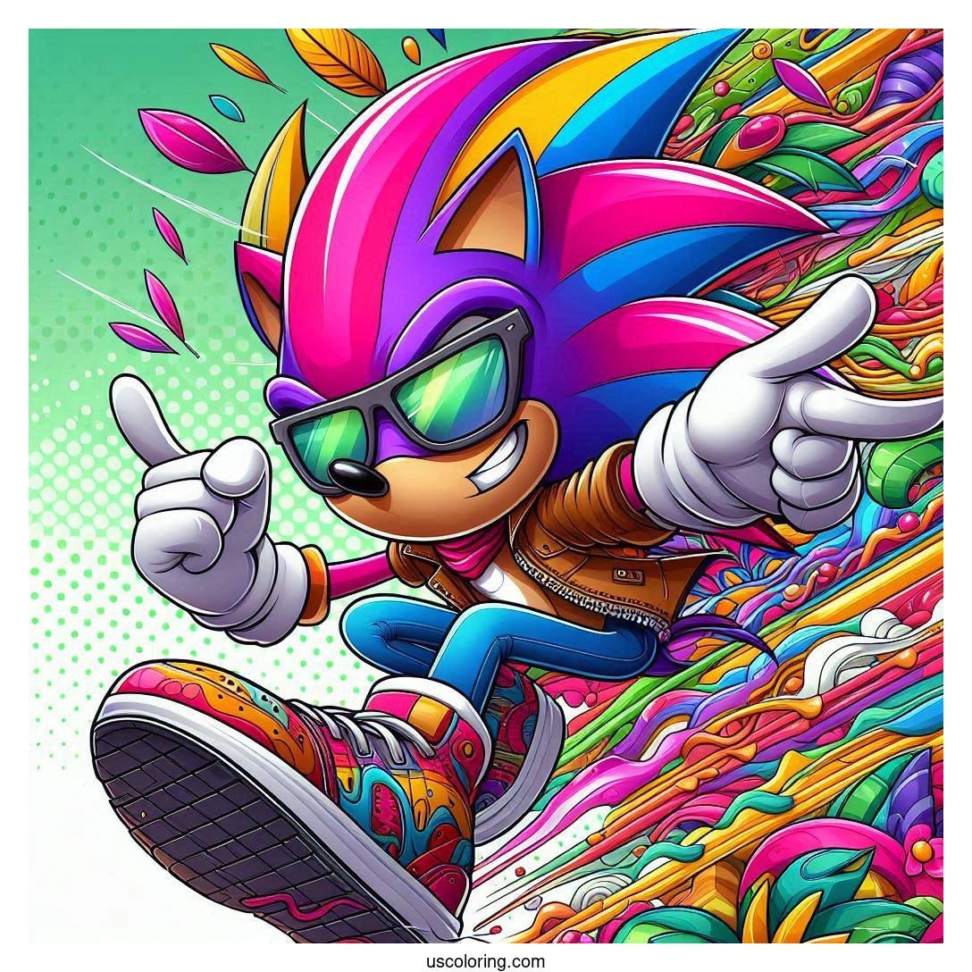 Shadow Sonic Coloring Pages Featured Image