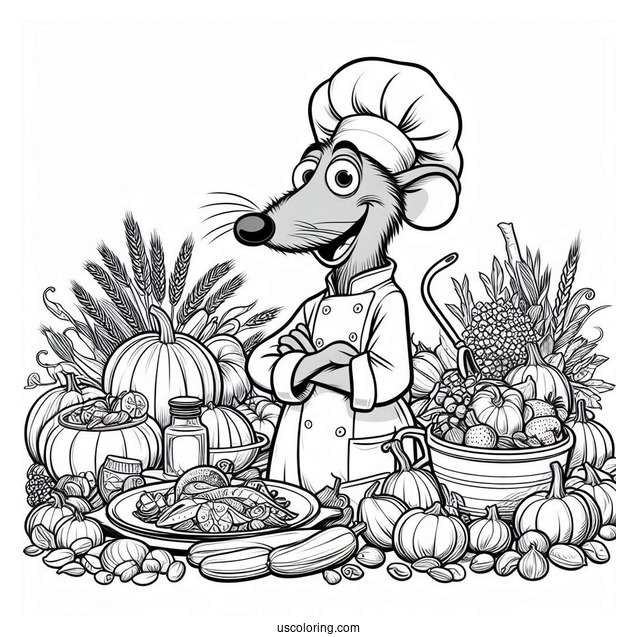 Ratatouille Coloring Page Of Anton Ego