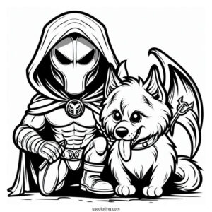 The Phantom With Devil Dog Coloring Sheet