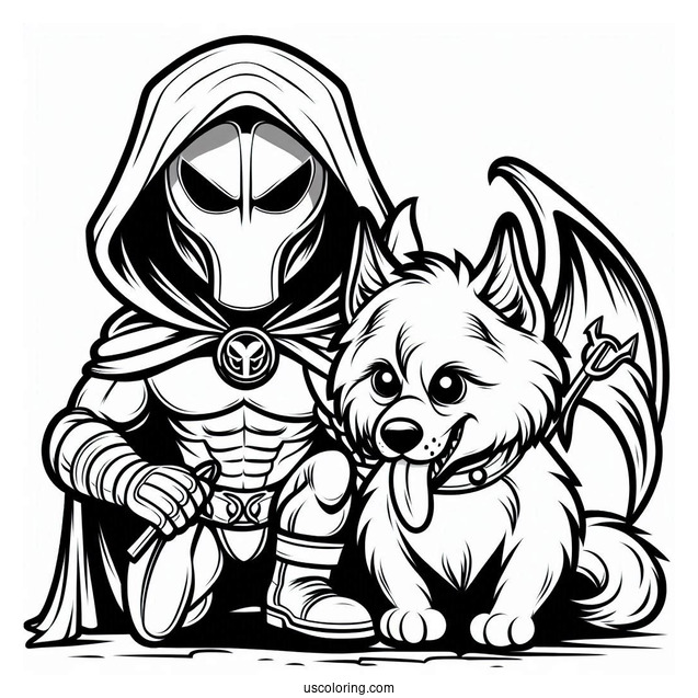 The Phantom With Devil Dog Coloring Sheet