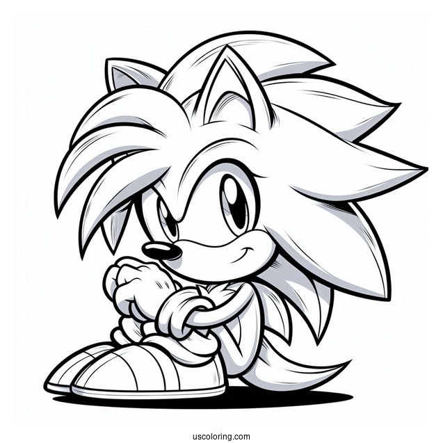 Silver the Hedgehog Coloring Sheet