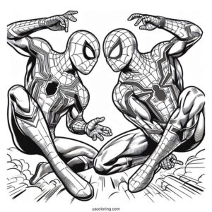 Spider-Man Vs Iron Man Coloring Page