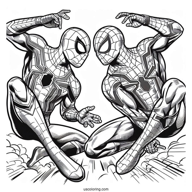 Spider-Man Vs Iron Man Coloring Page