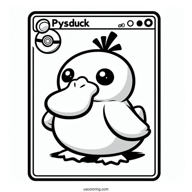 Psyduck Coloring Page Overthink Pokemon Card