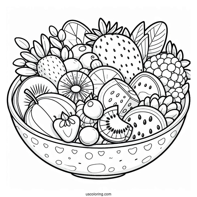 Fruit Salad Coloring Sheet