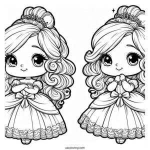 Baby Princess Cinderella Coloring Sheet For Preschoolers