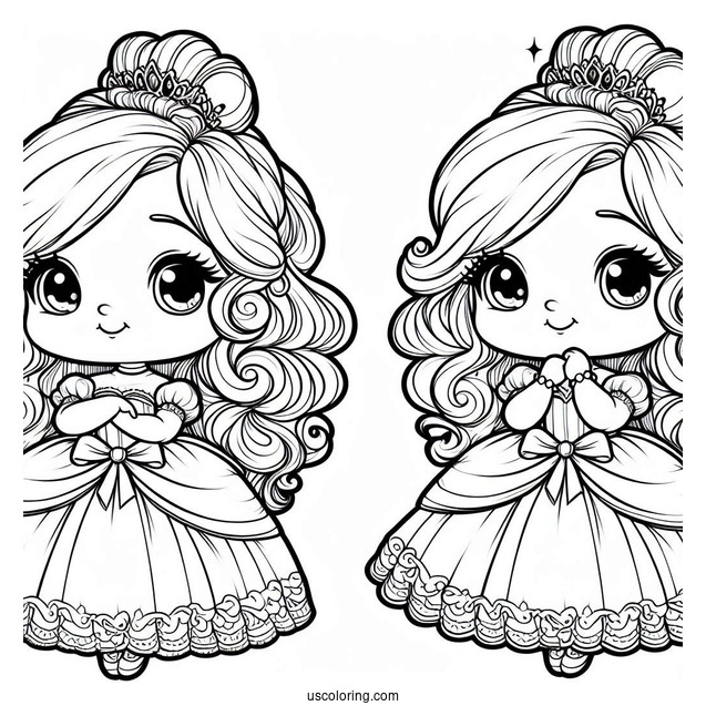 Baby Princess Cinderella Coloring Sheet For Preschoolers