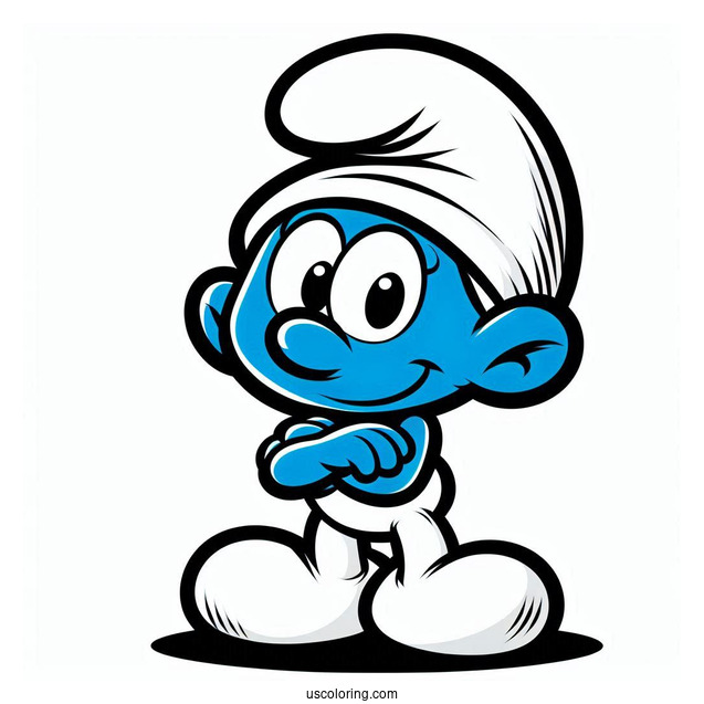 Cute Vexy Smurf Coloring Page