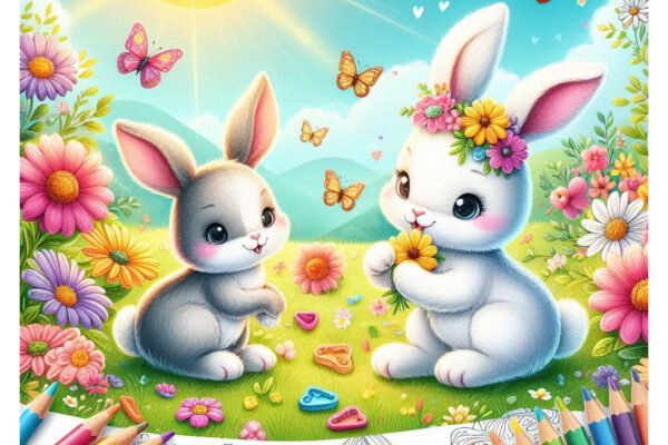 Sunny Bunnies Coloring Pages Featured Image
