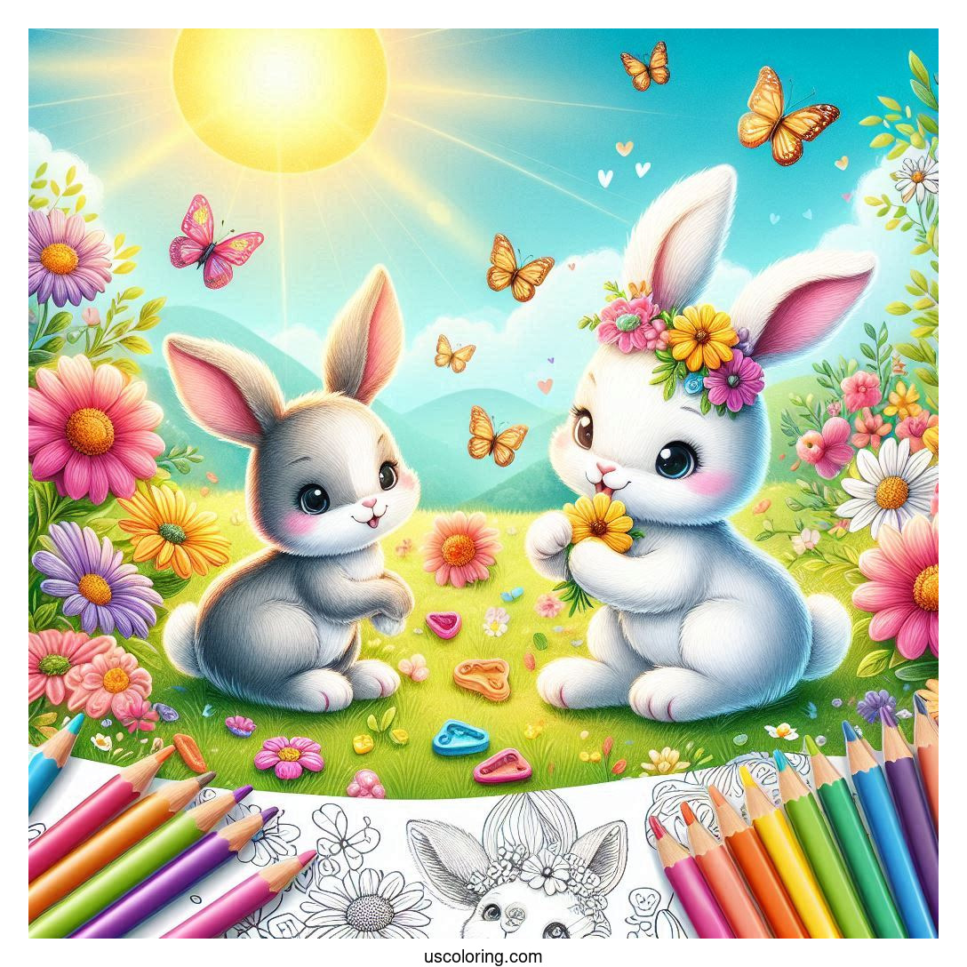 Sunny Bunnies Coloring Pages Featured Image