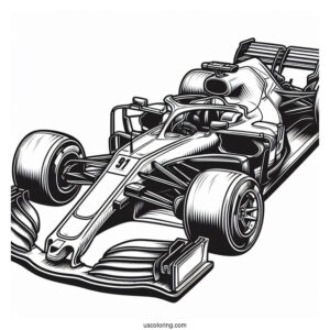Formula 1 Race Car To Color