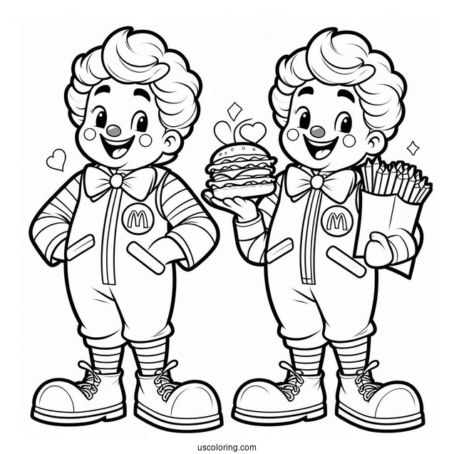Coloring Page of Ronald McDonalds