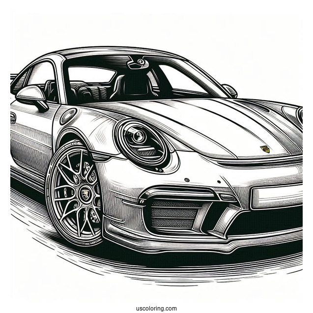 Porsche Coloring Page Logo