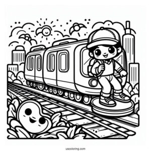 Cute Subway Surfers Coloring Page Amira