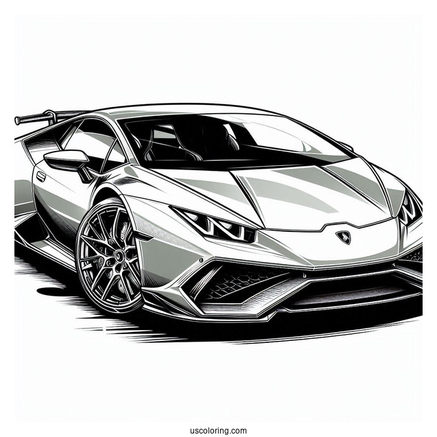 Lamborghini Huracan Coloring Page