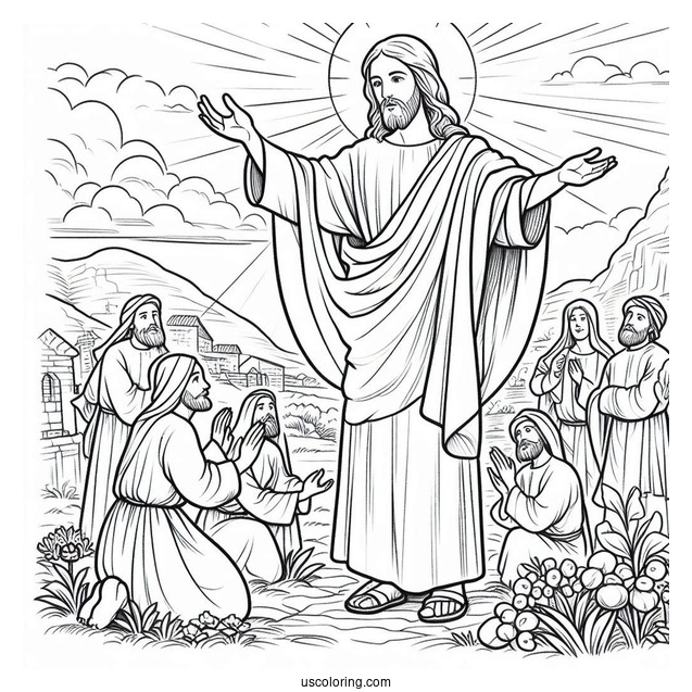 Miracles Of Jesus Coloring Sheet