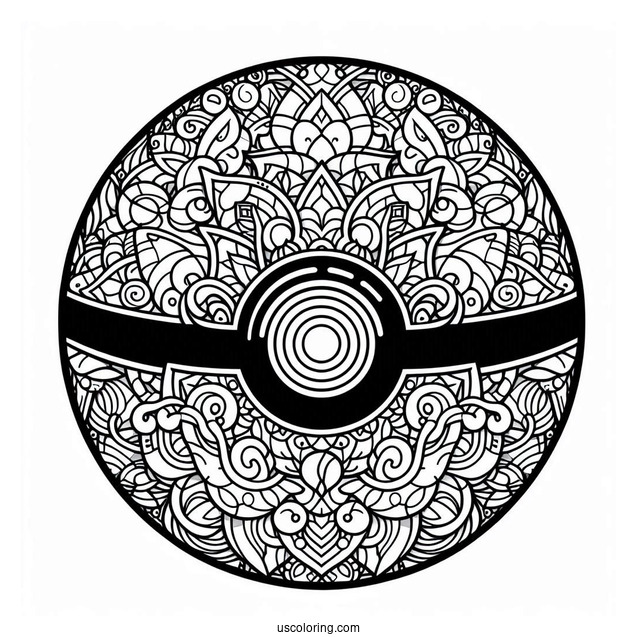 Intricate Pokeball Mandala