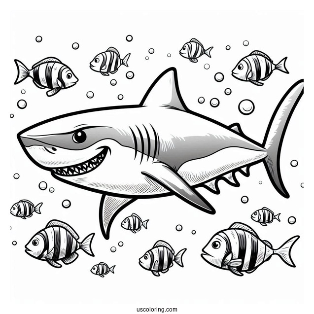 Finding Nemo Shark Coloring Page Bruce