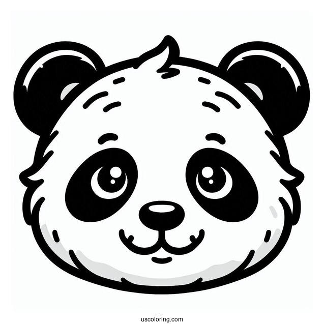 Outline Of Panda Face Coloring Page