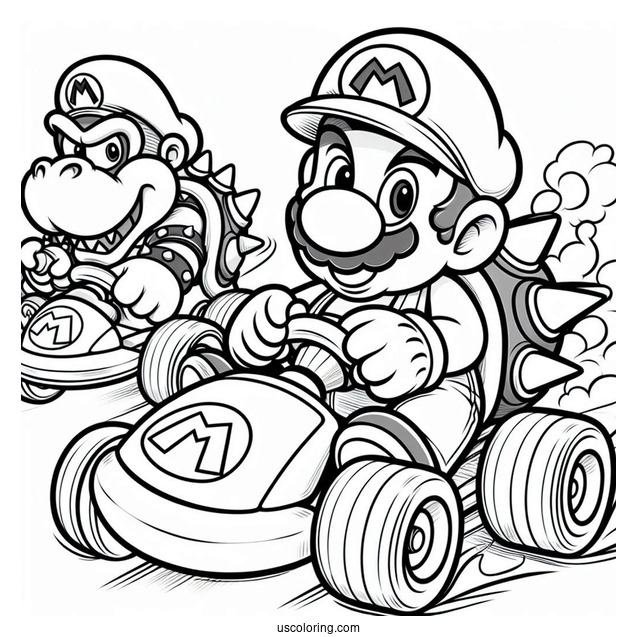 Mario Kart With Bowser And Donkey Kong Racing