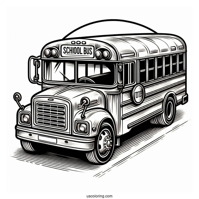 Public Transit Bus Coloring Page