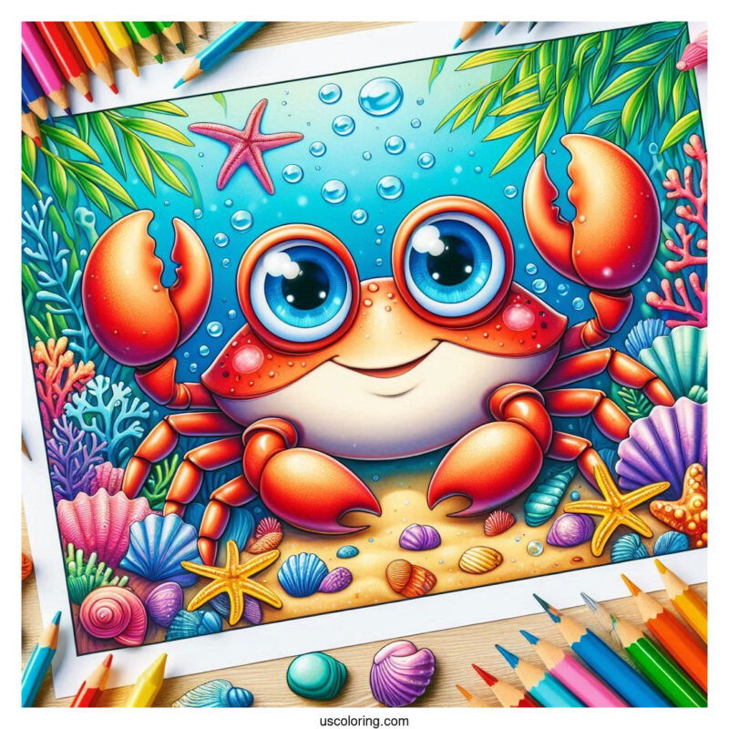 crab coloring pages featured image
