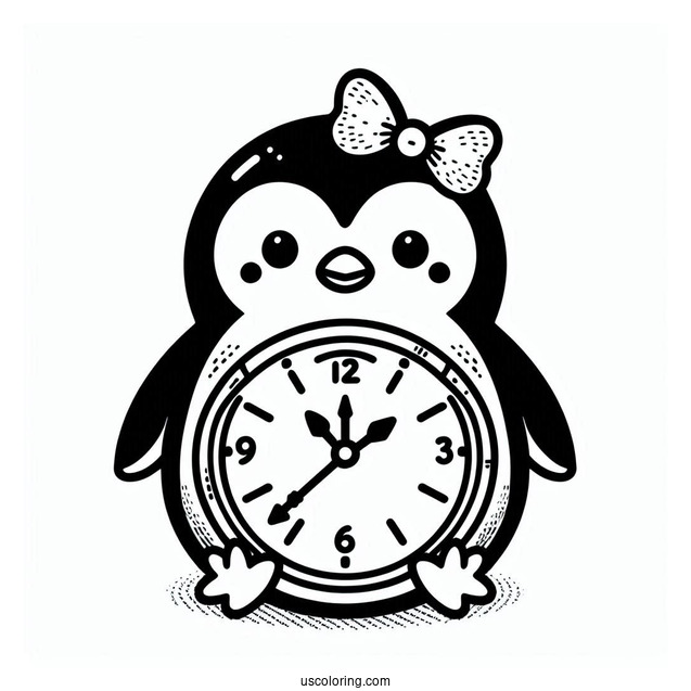Penguin Shaped Clock