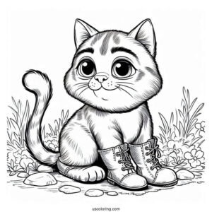 Puss In Boots Coloring Page
