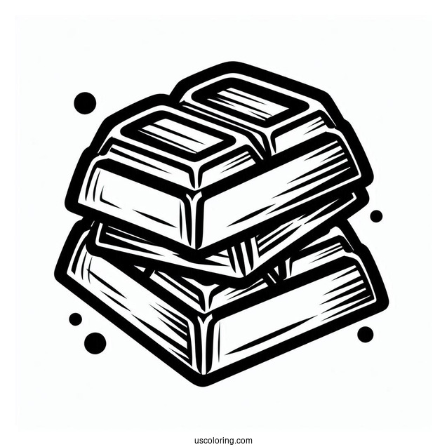 Simple To Color Chocolate Pieces