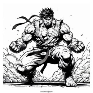 Street Fighter Coloring Page Of Massive E Honda
