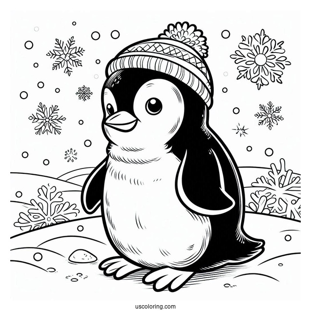 Adelie Penguin Coloring Page