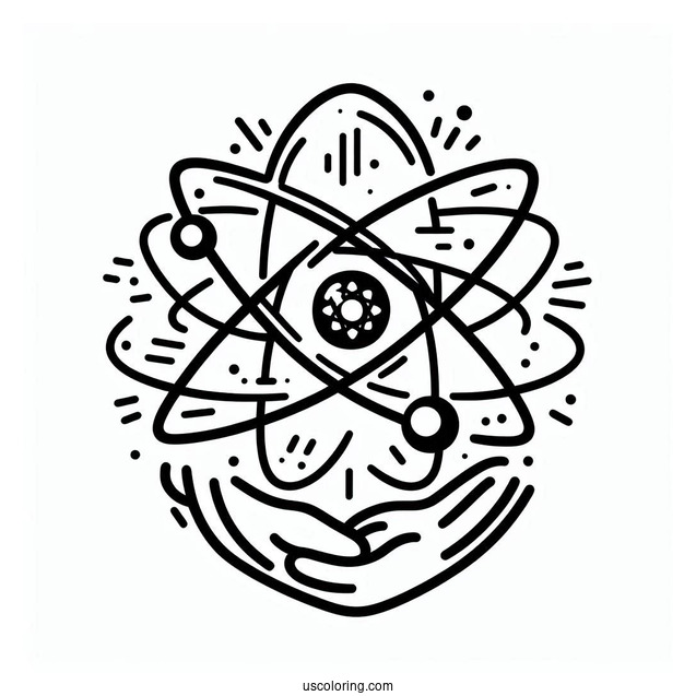 Atomic Science Coloring Page Of Logo