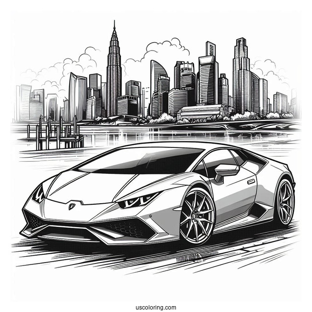 Lamborghini Huracan Coloring Page